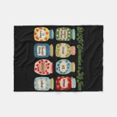 Retro Dhh Education Is My Jam Dhh Itinerant Teache Fleece Deken (Voorkant (Horizontaal))