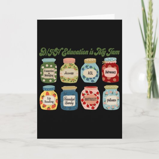 Retro Dhh Education Is My Jam Dhh Itinerant Teache Kaart (Voorkant)