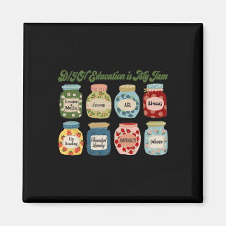 Retro Dhh Education Is My Jam Dhh Itinerant Teache Magneet