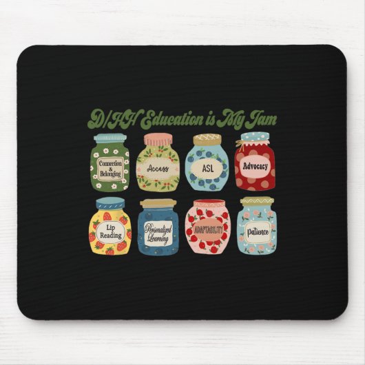 Retro Dhh Education Is My Jam Dhh Itinerant Teache Muismat (Voorkant)