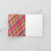 Retro Diagonale Kerst Plaid Schattigee Preppy Blan Feestdagen Kaart (Binnen)