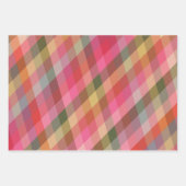 Retro Diagonale Kerst Plaid Schattigee Preppy Vaka Inpakpapier Vel (Voorkant 3)