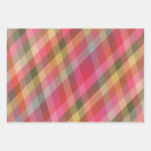 Retro Diagonale Kerst Plaid Schattigee Preppy Vaka Inpakpapier Vel (Voorkant 2)