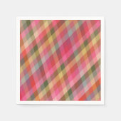 Retro Diagonale Kerst Plaid Schattigee Preppy Vaka Servet (Voorkant)