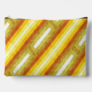 Retro diagonale strepen in geel en oranje etui