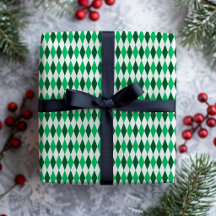 Retro Diamant Preppy Smaragdgroene Kerstmis
