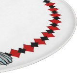 Retro Diamanten, Vogels en Hartwormen_Monogrammed Snijplank (Hoek)