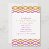 Retro diamantprint feest uitnodiging (Voorkant)