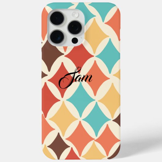  retro diamantvormen Case-Mate iPhone case (Achterkant)