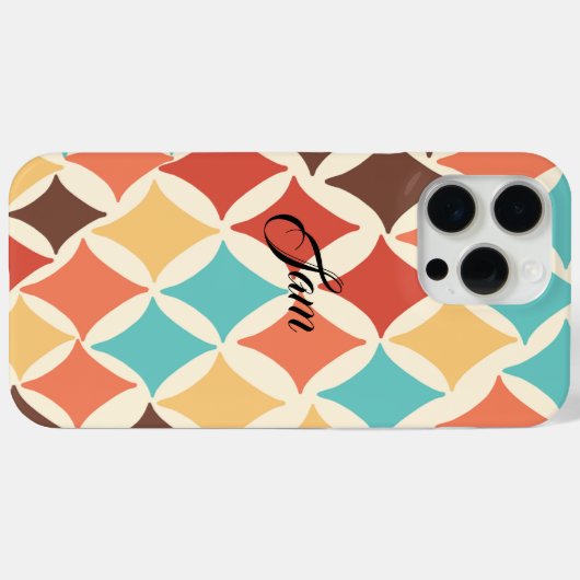  retro diamantvormen Case-Mate iPhone case (Achterkant (horizontaal))