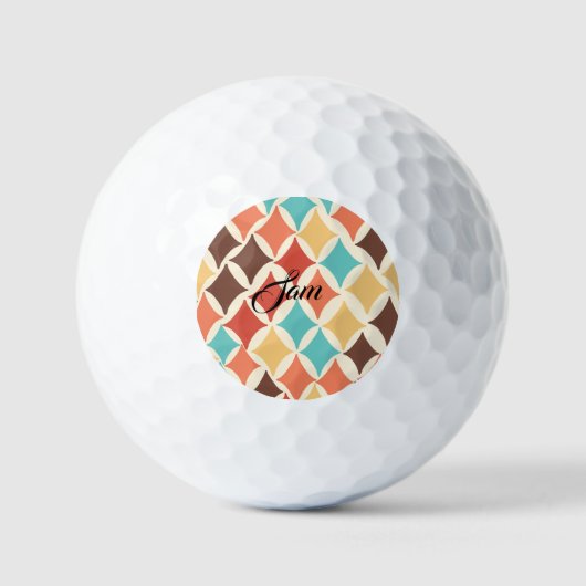  retro diamantvormen golfballen (Voorkant)