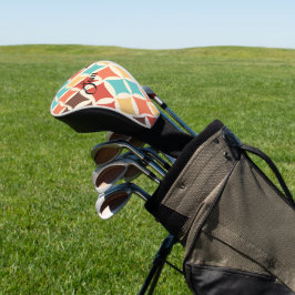 retro diamantvormen golfheadcover
