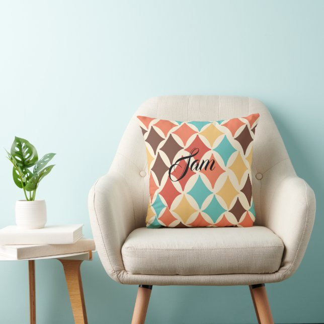  retro diamantvormen kussen (Stoel)