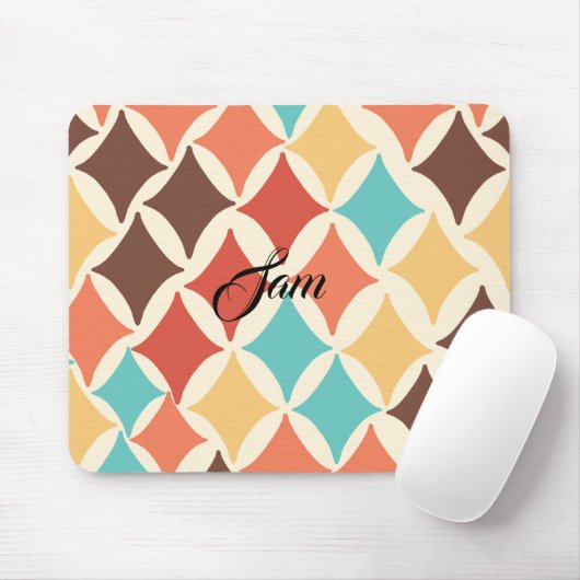  retro diamantvormen muismat (Met muis)