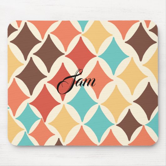  retro diamantvormen muismat (Voorkant)