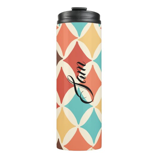  retro diamantvormen thermosbeker (Voorkant)