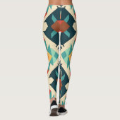 Retro Diamond Ikat patroon Leggings (Achterkant)