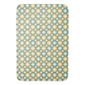 Retro Diamond in Circle Pattern Blue Green Gold Badmat (Voorkant Verticaal)