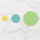 Retro Diamond in Circle Pattern Blue Green Gold Confetti (Achterkanten)