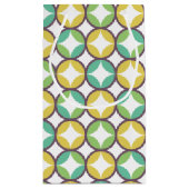 Retro Diamond in Circle Pattern Blue Green Gold Klein Cadeauzakje (Achterkant)