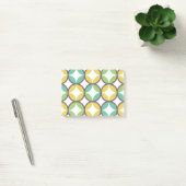 Retro Diamond in Circle Pattern Blue Green Gold Post-it® Notes (Kantoor)