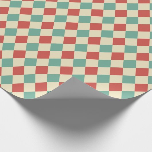 Retro Diamond kerstpapier Cadeaupapier (Hoek)