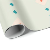 Retro Diamond Pattern Blue Gift Cadeau Cadeaupapier (Rol Hoek)