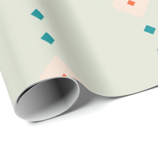 Retro Diamond Pattern Blue Gift Cadeau Cadeaupapier (Rol Hoek)