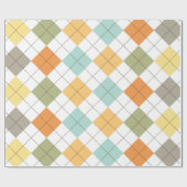 Retro Diamond Pattern Gift Wrap Cadeaupapier (Vlak)