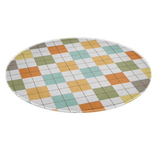 Retro Diamond Pattern-kaart Snijplank (Hoek)