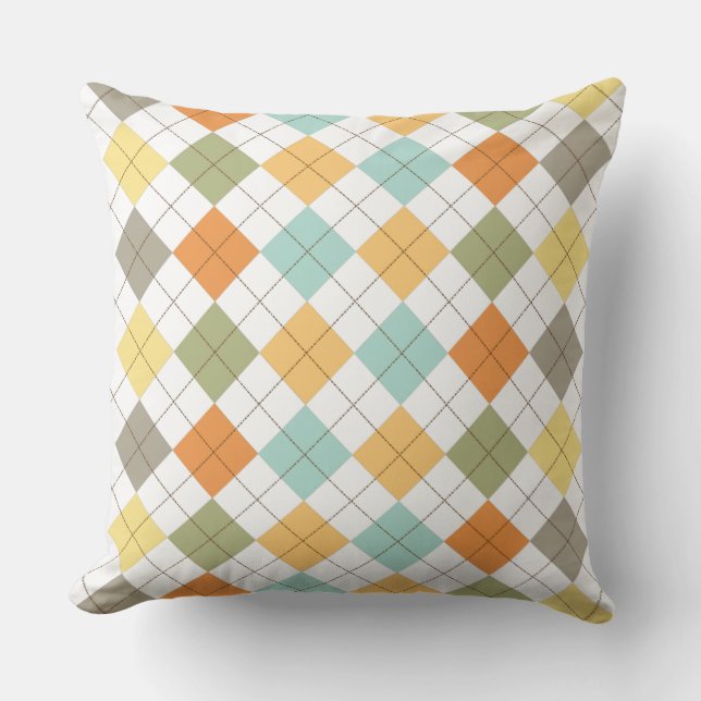 Retro Diamond Pattern Pillow Kussen (Voorkant)