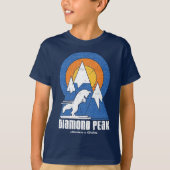 Retro Diamond Peak Ski Wit Fox T-shirt (Voorkant)