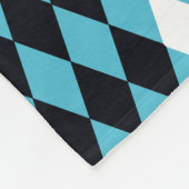 Retro Diamond rood, wit, zwart, middelmatig Fleece Deken (Hoek)