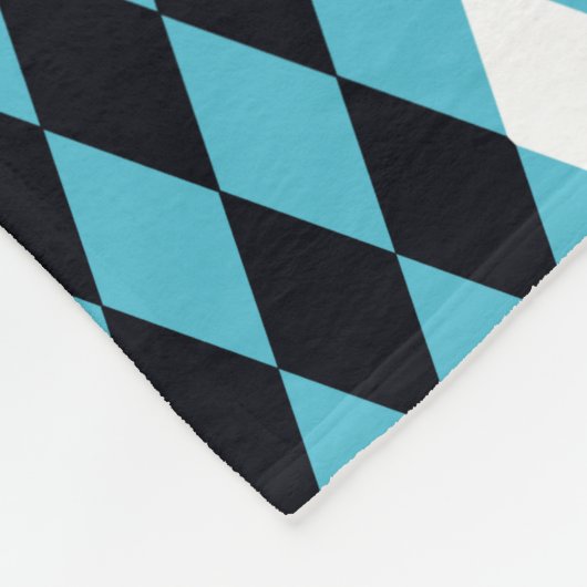 Retro Diamond rood, wit, zwart, middelmatig Fleece Deken (Hoek)