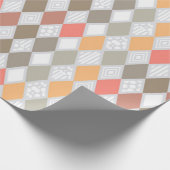 Retro Diamond Shape Patroon Cadeaupapier (Hoek)