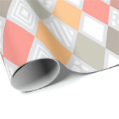 Retro Diamond Shape Patroon Cadeaupapier (Rol Hoek)
