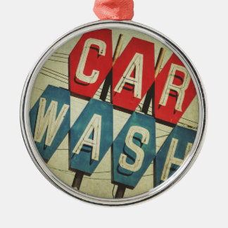 Retro Diamond Shaped Car Wash Sign Metalen Ornament
