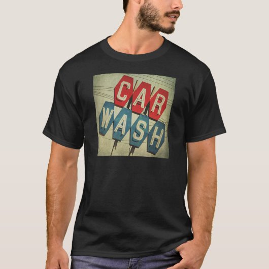Retro Diamond Shaped Car Wash Sign T-shirt (Voorkant)