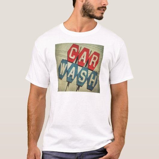 Retro Diamond Shaped Car Wash Sign T-shirt (Voorkant)