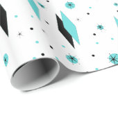 Retro Diamonds en Starbursts Verpakkingspapier Cadeaupapier (Rol Hoek)