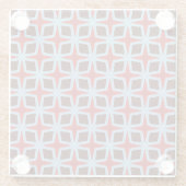 Retro Diamonds en sterren Glazen Onderzetter (Achterkant)