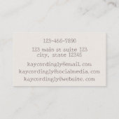 Retro Diamonds Stars Taupe Visitekaartje (Achterkant)