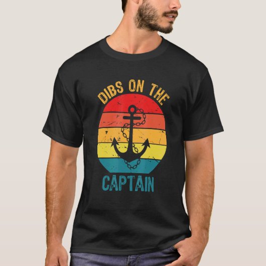Retro Dibs on the Captain Pirate T-shirt (Voorkant)