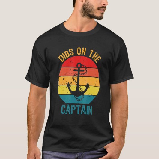 Retro Dibs op kapitein Pirate T-shirt (Voorkant)