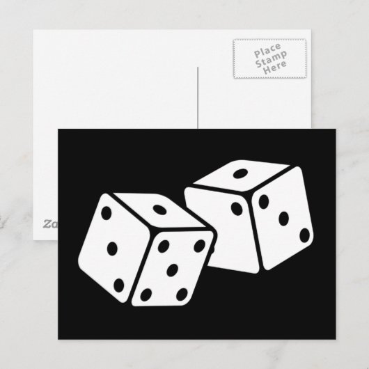 Retro Dice Briefkaart (Voorkant / Achterkant)