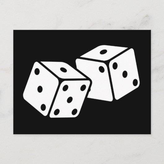 Retro Dice Briefkaart (Voorkant)