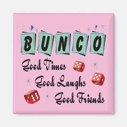 Retro Dice Bunco Magneet (Voorkant)