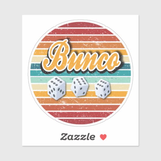 Retro Dice Bunco Player Sticker (Vel)