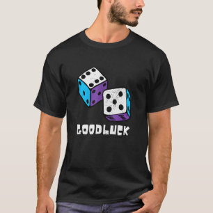 Retro Dice Player Game Night Party Good Luck Casin T-shirt