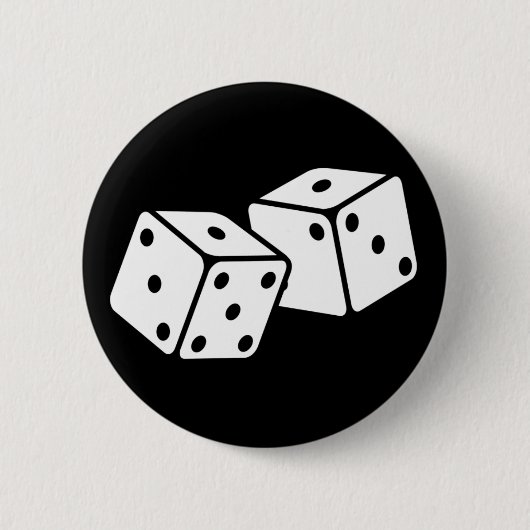 Retro Dice Ronde Button 5,7 Cm (Voorkant)